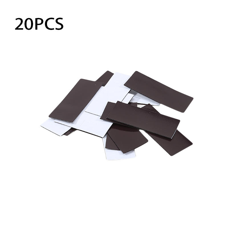 20/50Pcs Self Adhesive Rubber Magnet Sheets Flexible Magnetic Sticker for Fridge Card Photo DIY Business Promotion 5x2cm