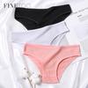 3Pcs/Set Cotton Panties for Women Sexy Low Rise Briefs Ladies M-XL Underpants Female Solid Color Lingerie Girl Intimates