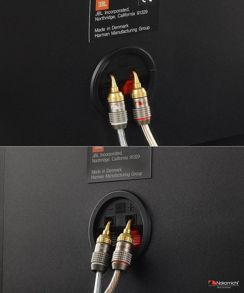 Nakamichi FanLock Excel Позолоченные 24 каратным золотом Штекеры-бананы с контактом-штырем 2 мм для пружинных клемм, 10-18 AWG, 4 мм, Hi-Fi Стереодинамик, 4 шт. 2 пары