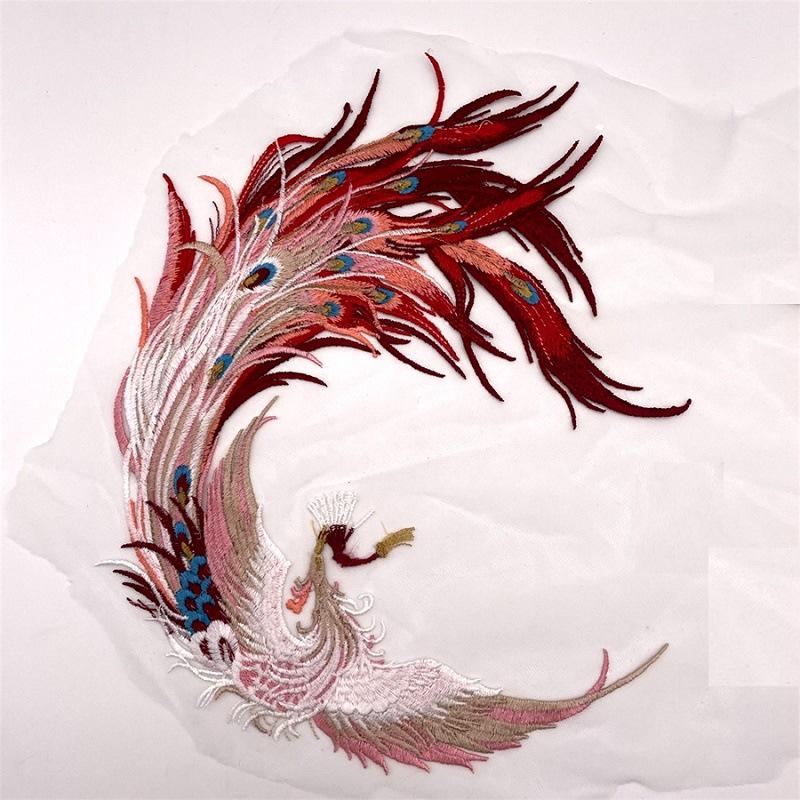 Свадебное платье с вышивкой-аппликацией Chinese Phoenix: Малайское платье-ципао с декоративной сеткой (Требуется шитье)