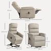 Electric Reclining Relax Armchair Lift Chair for People with Remote Control and Side Pocket Lift Armchair Beige