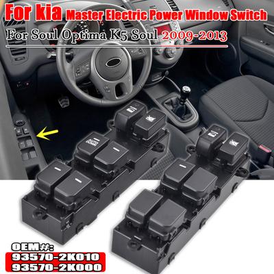 93570-2K000 935702K010 Автомобильный переключатель стеклоподъемника с электроприводом, кнопка управления, со стороны водителя, подходит для Kia Soul 2009 2010 2011 2012 2013