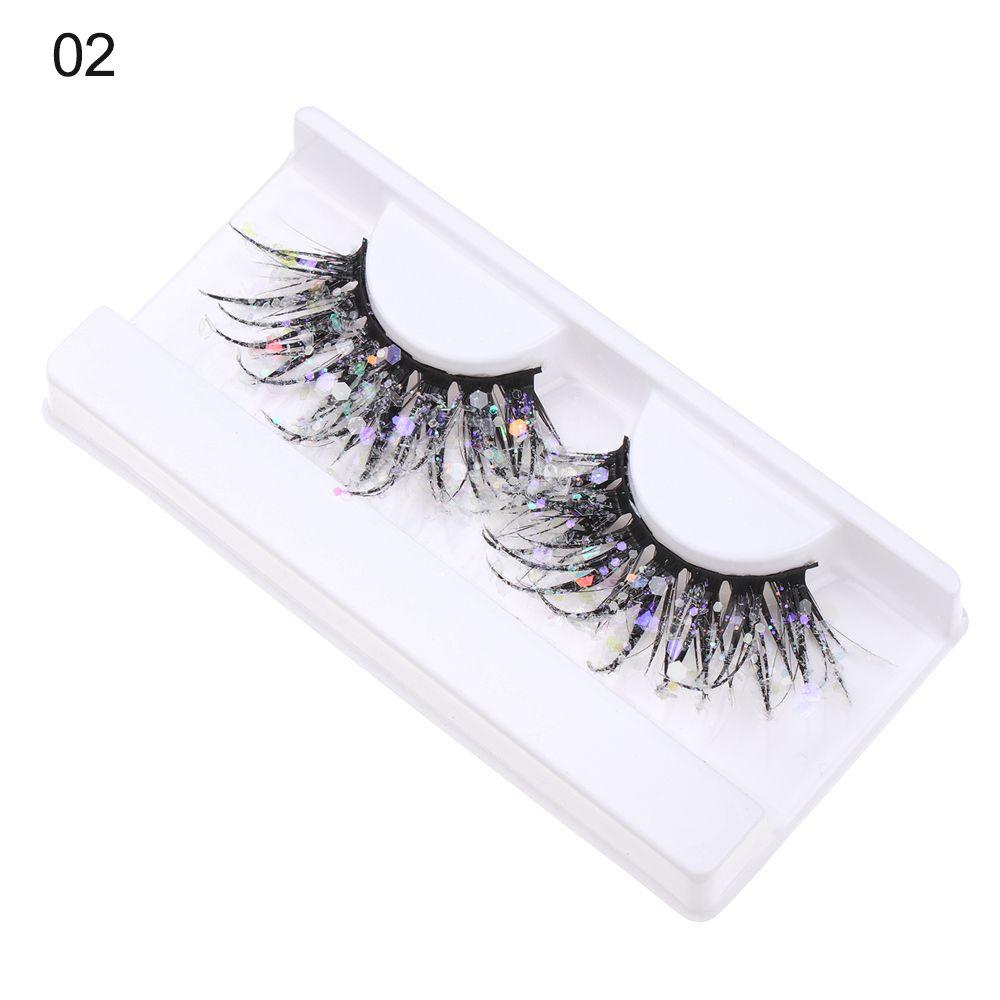 Sequin Glitter Powder Color Luminous Fake Lashes 3D False Eyelashes Nude Makeup Makeup Supplies