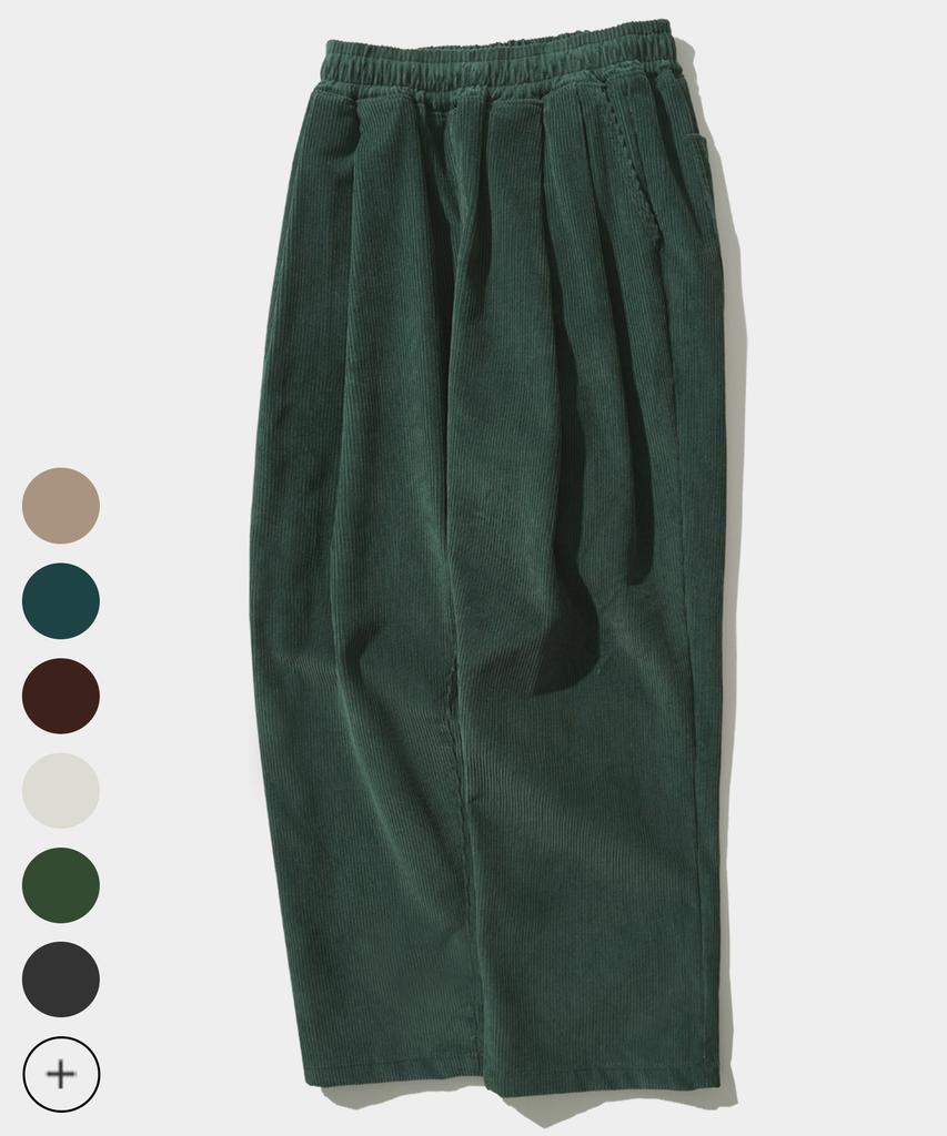 FP142 Midwhale Corduroy Wide Pants 8 Types Deep Green Sjlp1382
