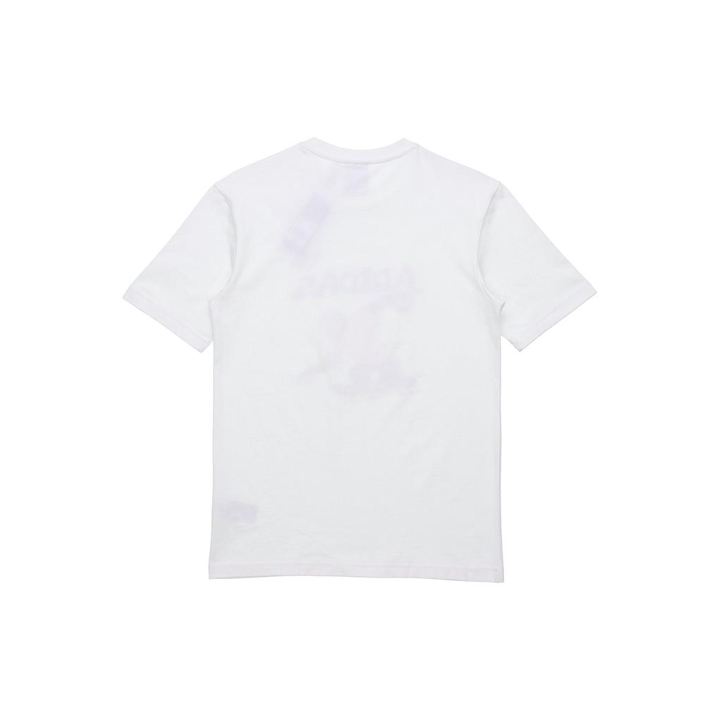 Adidas Оригинальная футболка с коротким рукавом и принтом ленивца из мультфильма, мужские топы, белый цвет, HB2740