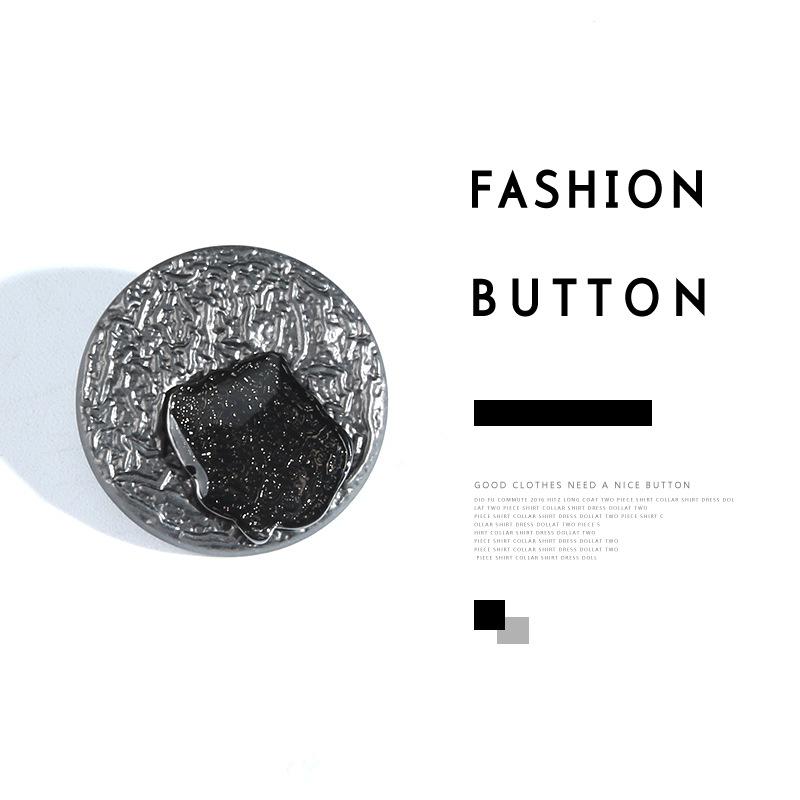Черные пеньковые пуговицы Высококачественные мужские и женские пальто, куртки, костюмы, пуговицы, аксессуары, универсальные круглые металлические пуговицы