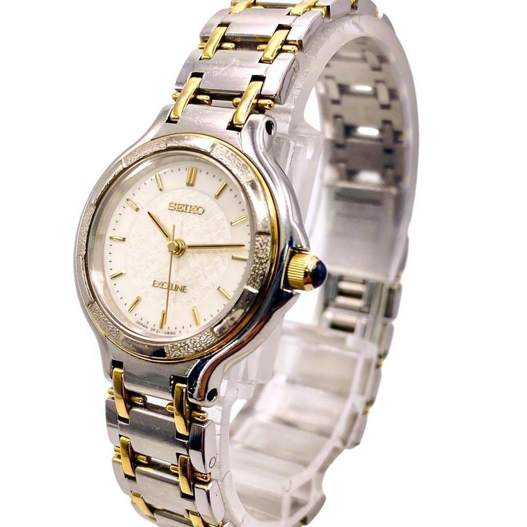 [USED] SEIKO Exceline Round Women's Watch 1156 with Box
