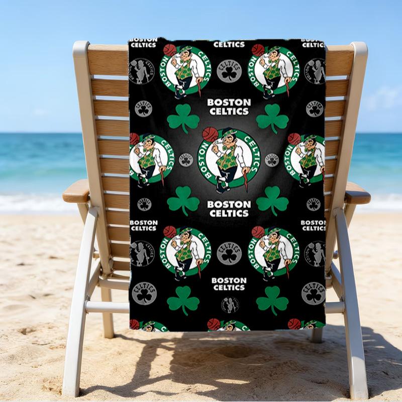Boston Basketball Quick-Dry Microfiber Beach Towel Super Soft & Absorbent for Bath, Beach, Travel Bath Time Accessory, Fan gifts