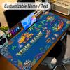 Dinosaur Theme Personalized Mouse Pad Custom Name Text Non Slip Desk Pad For Laptop Office Desktop