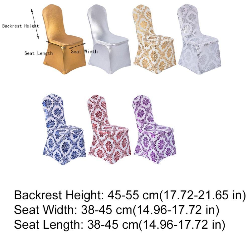 Dust-proof Bronzing Elastic Chair Cover Full Cover Wedding Chair Cover Restaurant