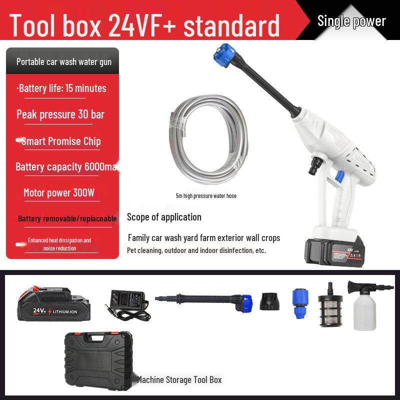 Портативная беспроводная автомойка высокого давления с литиевой батареей