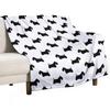 Scottish Terrier Silhouette(s) Black Scottie Dog Throw Blanket Picnic Extra Large Throw Thin Luxury Throw Polar Blankets