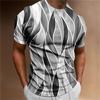 Summer Men's T-shirt Abstract Geometric Printing O-Neck Street Clothing 3D Printing Outdoor Short Sleeve Top Men's Clothing