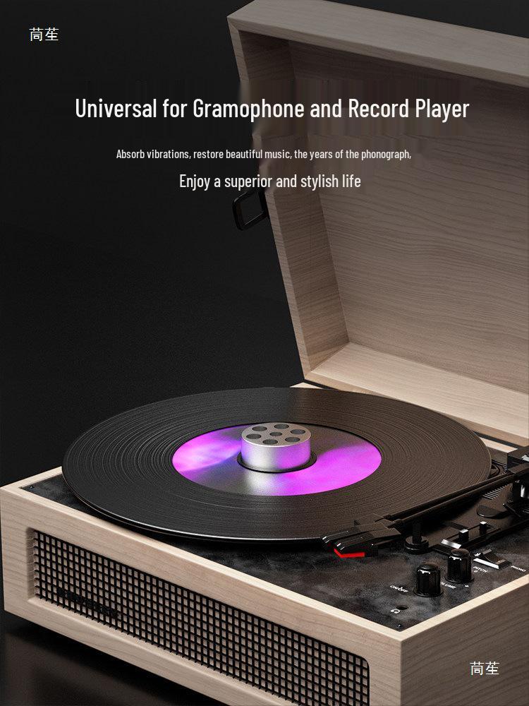 Audiophile Turntable Aluminum Vinyl Record Stabilizer & Shock Absorber