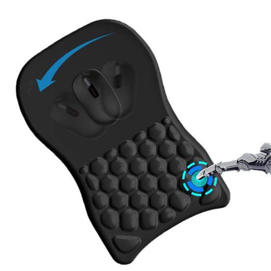 Эргономичный коврик для мыши с подставкой для запястья Износостойкое дышащее нескользящее основание Память для снятия стресса