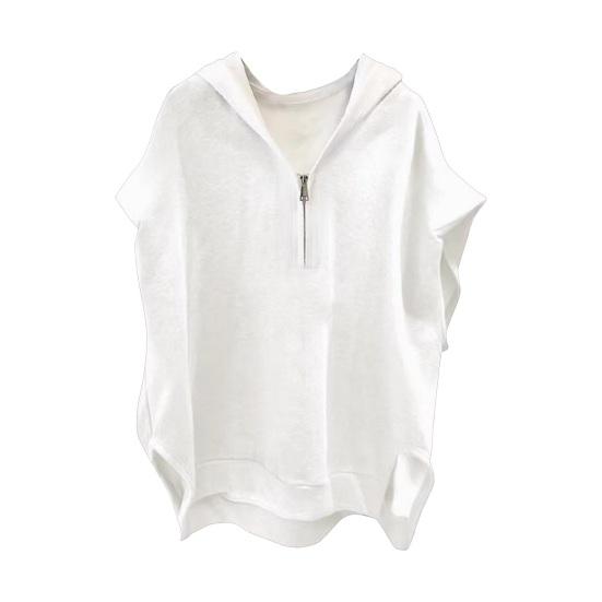 Мужской топ в стиле хип-хоп, свободный однотонный пуловер без рукавов с капюшоном на молнии, уличная одежда, клубная вечеринка, уличный хиппи