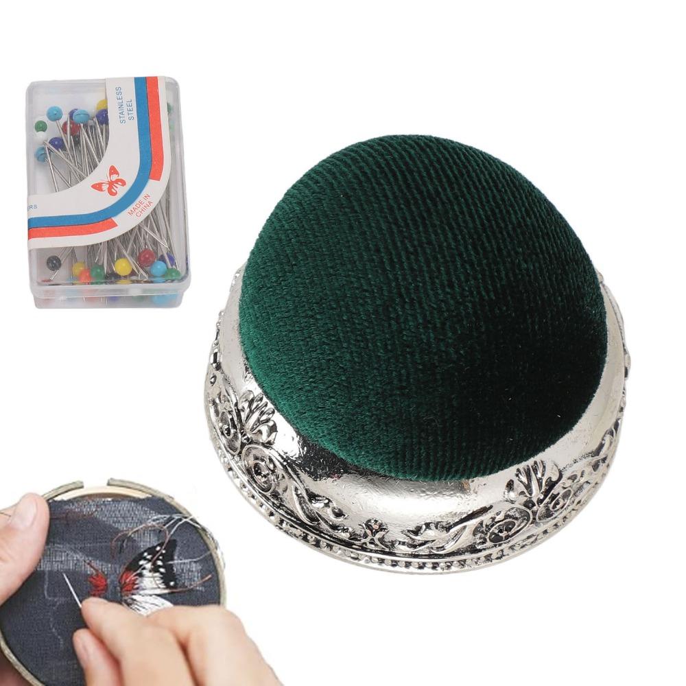 Metal Base Vintage Pin Cushion Half Ball Shape Half Ball Pin Cushion For Sewing