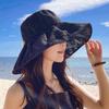 Рыбацкая шляпа женская весна и лето с жемчужными кружевами и цветами УФ-защитная шляпа от солнца Шляпа от солнца