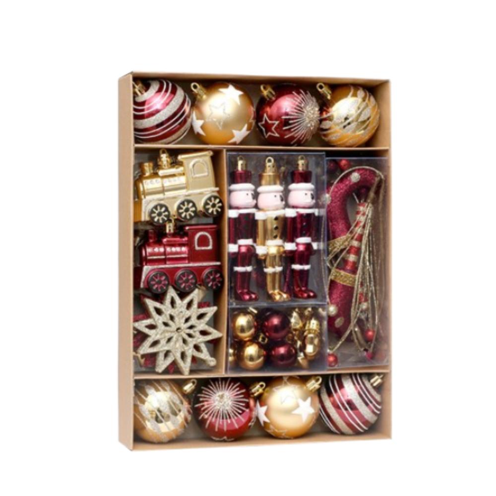 50pcs Reusable Electroplated Christmas Hanging Balls Xmas Tree Pendants Home New Year Festival Gift