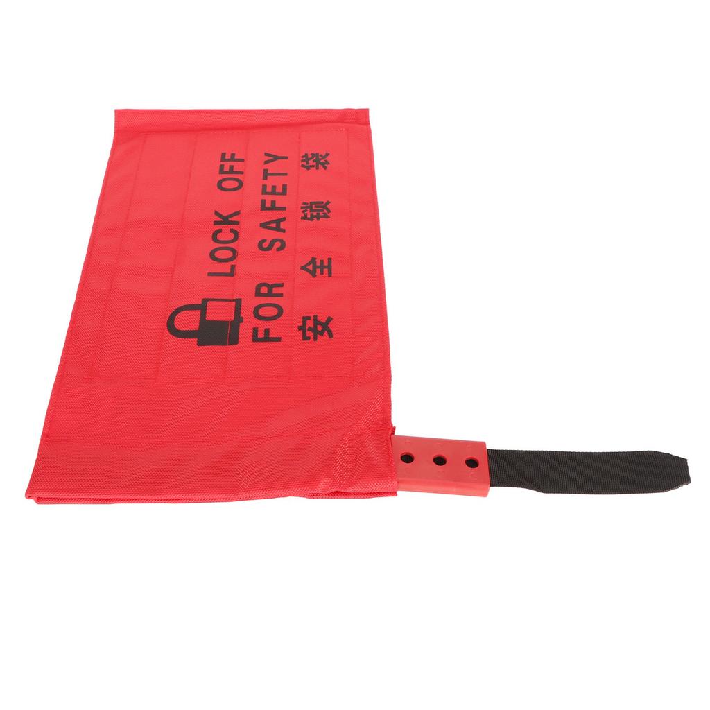 Electrical Plug Lockout Lock Bag Red Black Tear Resistant Safety Plug Lock Bag for Energy Isolation