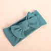 2022 Organic Cotton Baby Bow Knot Knitted Ribbed Infant Newborn Headbands for Babies  18 Colors Baby Accessories