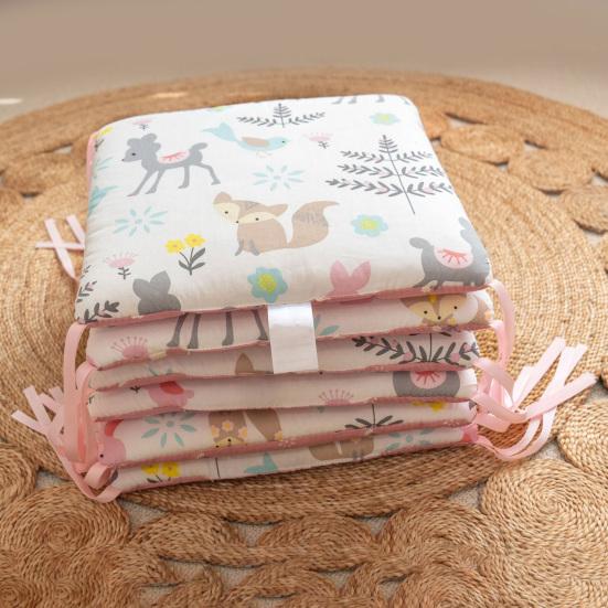 6Pcs Crib Liner Anti-Collision Breathable Cushioned Padded for Baby Crib Bumper Adjustable Washable