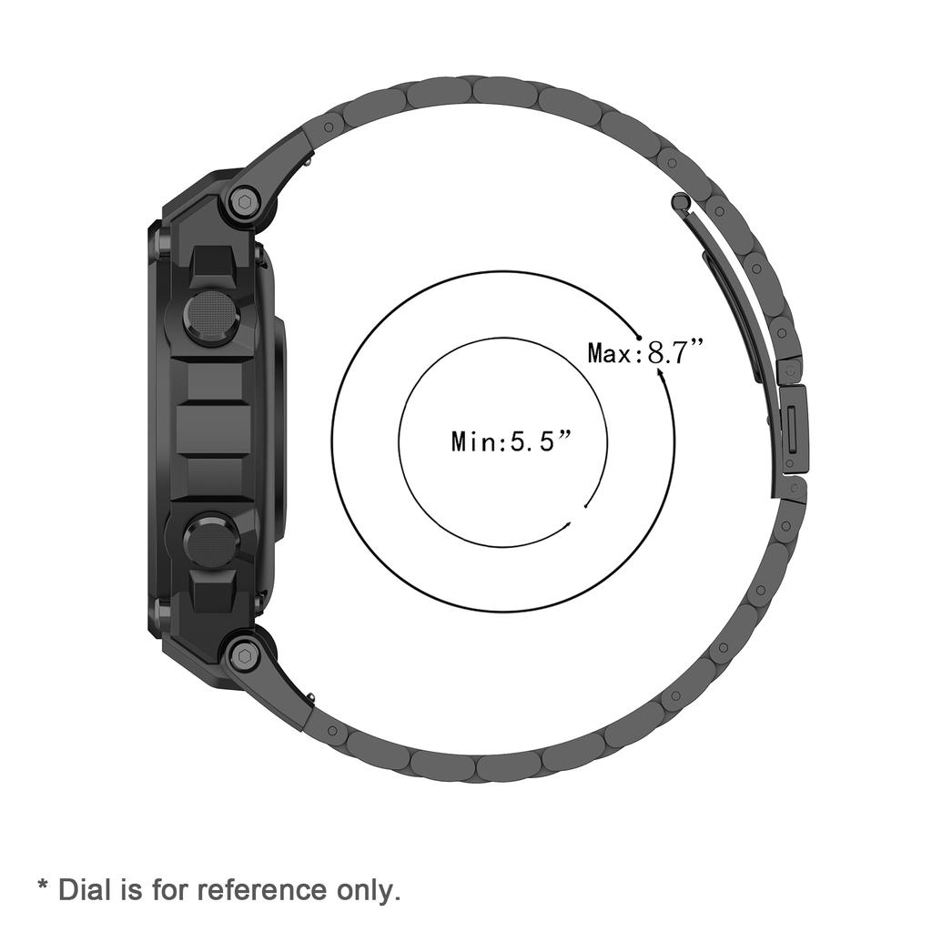 Ремешок для часов из нержавеющей стали, совместимый с сменным ремешком для часов Huami Amazfit T-Rex T-Rex Pro