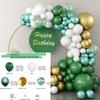 Mori Set Green Latex Balloon Chain Set Vintage Themed Birthday Party Decorative Jungle Set