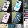 Полоски Якорь Лодка Корабль Чехол Funda Для iPhone 16 15 14 Pro Max 11 12 13 Pro Max Mini XR 16 15 Plus 16e Чехол для Телефона