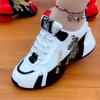 Fashion Women's Sports Shoes Auspicious Tiger Embroidery Breathable New Women Sneakers Low-top Color Matching Lace-up Women Tenis Shoes