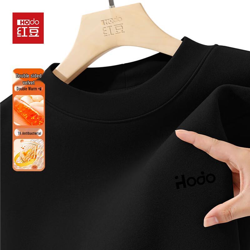 Мужская термофутболка Hodo с подкладкой из флиса De Velvet, с полувысоким воротником, с длинным рукавом, базовый слой