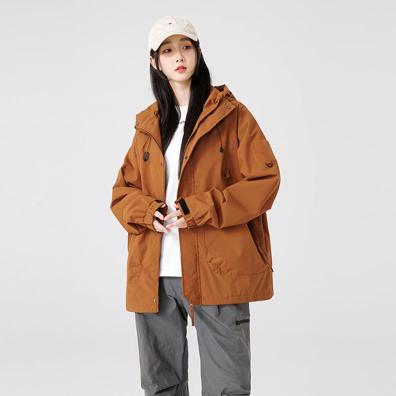 Women Men's Lightweight Rain Jacket Outdoor Softshell Hiking Windbreaker Waterproof Hooded Raincoat