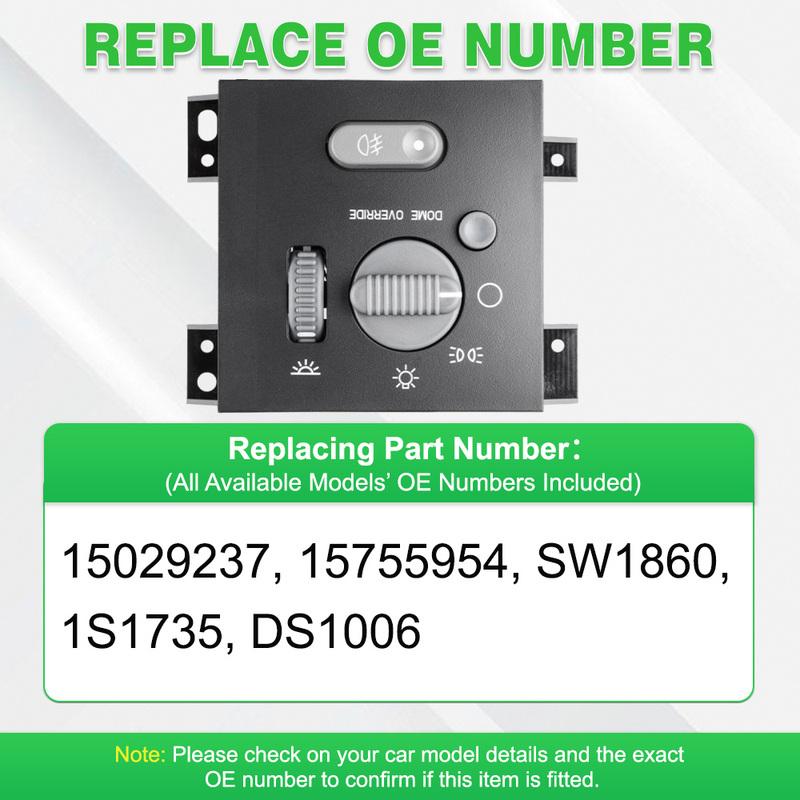 For Chevy S10 Pickup 1998–2004 15029237 15755954 Headlight and Fog Light Switch