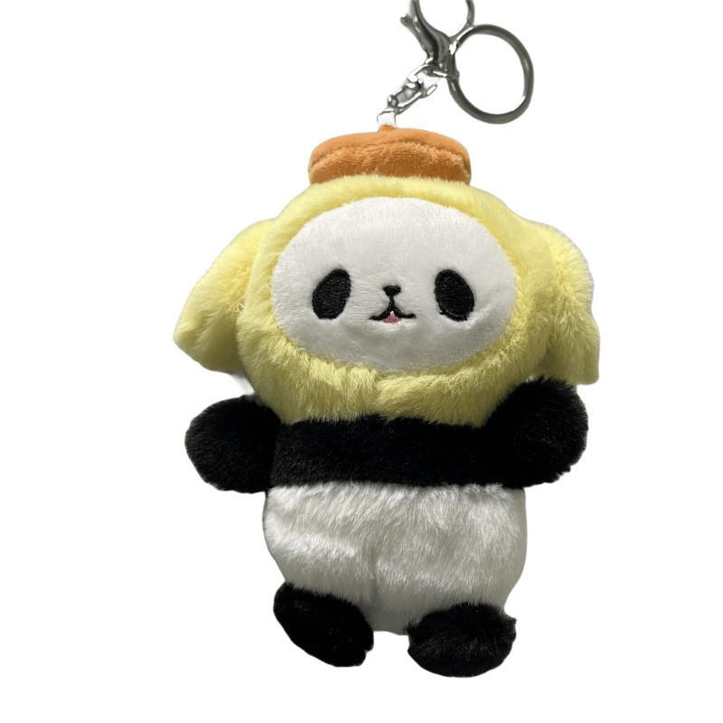 Cute Plush Keychain Adorable Panda Stuffed Toy For Students And Bags High Quality