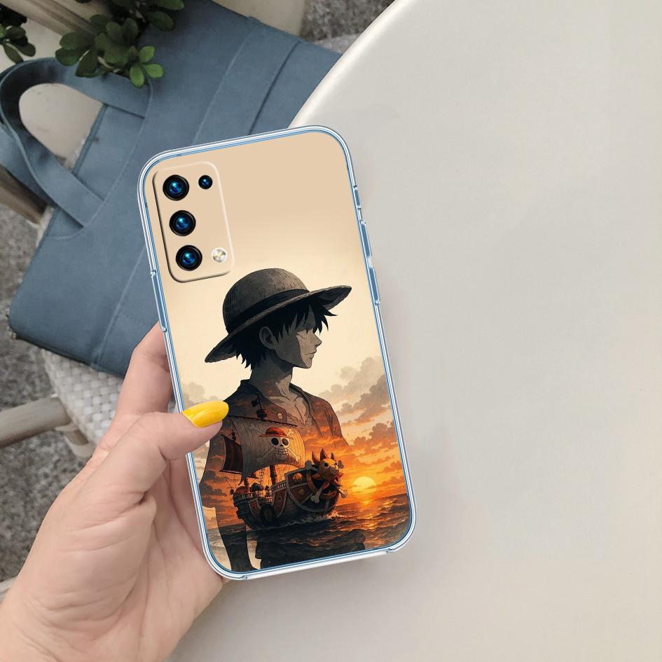 One Piece Luffy Nami Soft Shell Transparent Phone Case for Motorola Moto G7 G8 G9 G84 G85 G73 G24 G15 Z2 Play Power Plus