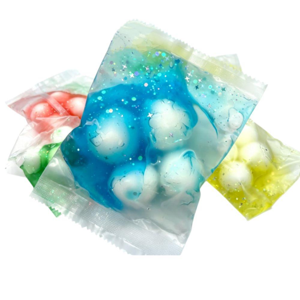 4 Balls Sensory Dumpling Squishy Handmade Fidget Squeeze Bag Crispy Handmade Ball Children Gifts