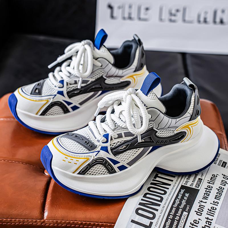 Новая Мода Мужские Четыре Сезона Удобные Ботинки на Толстой Подошве Студенты Мальчики Тренд Мягкая Подошва Дышащие Повседневные Кроссовки для Бега