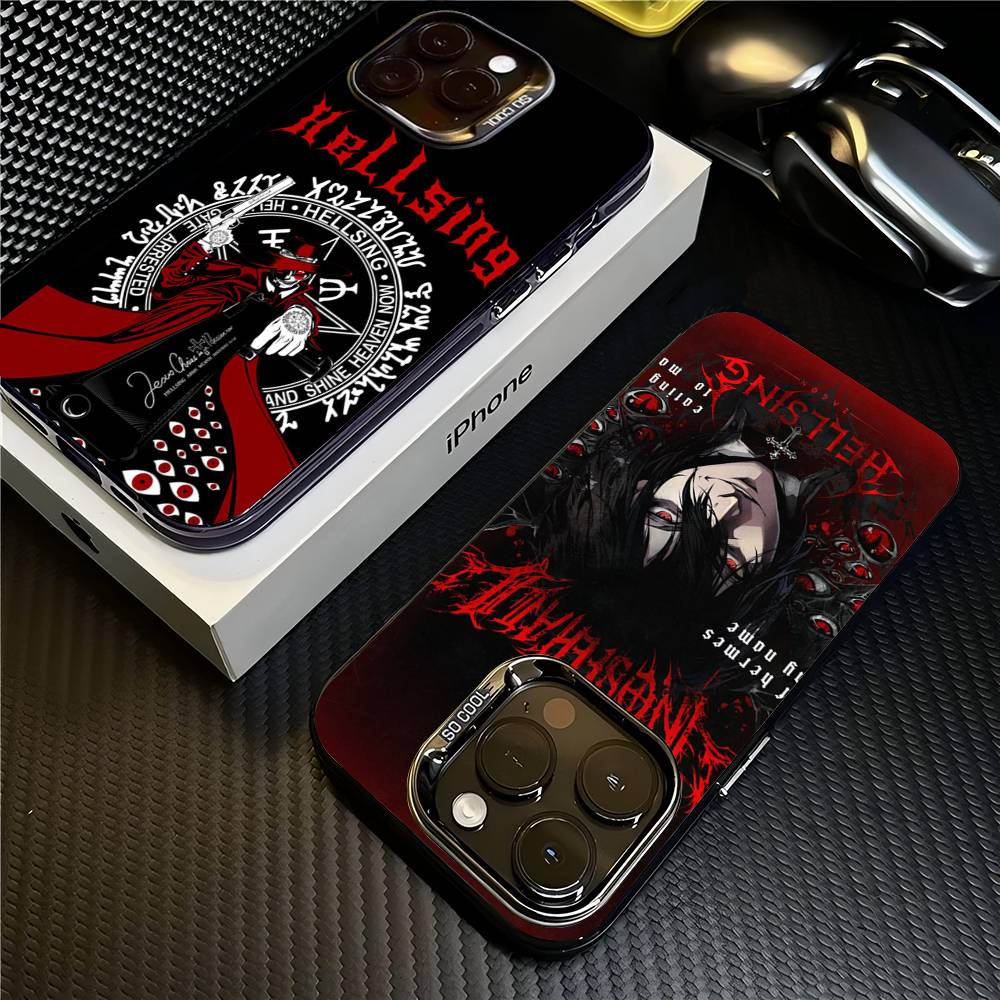 Чехлы для телефона Hellsing в стиле аниме ужасов для iPhone 17 16e 15 14 13 12 11 Plus Pro Max ProMax Цветные чехлы