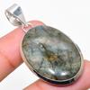Labradorite Handmade 925 Sterling Silver Jewelry Pendant 1.97" J5G30