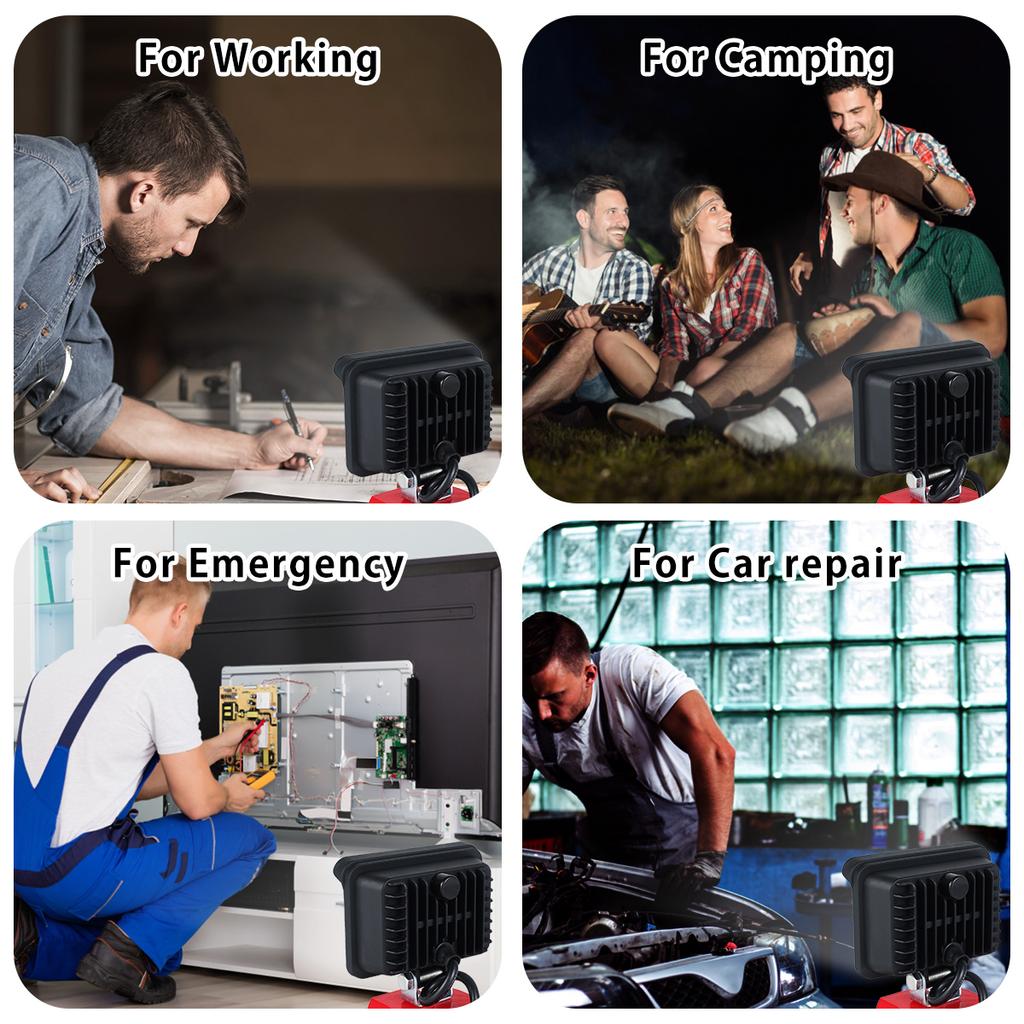 Outdoor camping LED lithium battery light 180 degree rotation 3-inch portable handheld LED work light Milwaukee M18 20V