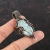 Larimar Pendant Copper Wire Wrapped Pendant Gemstone Pendant Copper Wire Jewelry Pendant For Women Handmade Larimar Jewelry Engagement Gift