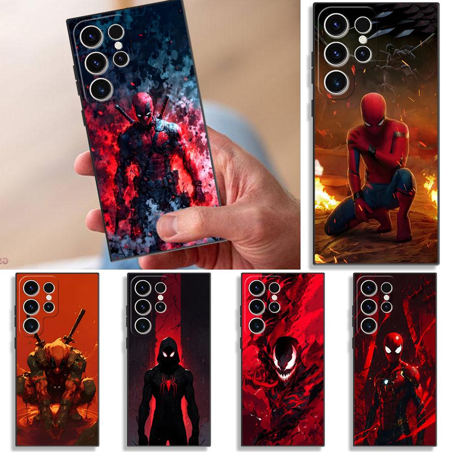 Чехол Marvel Человек-паук Дэдпул для Samsung Galaxy S26 S10 S9 S21 FE Note 20 Ultra 8 9 10 S20 S24 Plus S23 S25 Ultra Funda Телефон