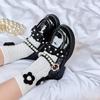 Kids Leather Shoe 2024 Spring Autumn Girl Princess Shoes for Party Wedding Versatile Fashion Pearl Children Glossy Single Shoes
