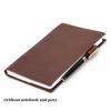 A5 Crazy Horse Leather Notebook Cover with Pen Slot for Business Office Convenient and Simple Notebook
