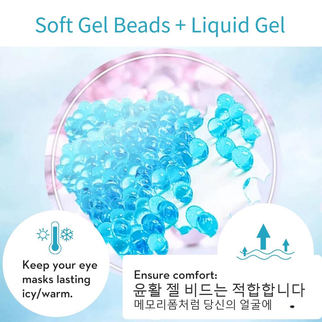 Охлаждающая маска для глаз Гелевая маска для глаз Многоразовая холодная маска для глаз от отеков, Ледяной пакет для глаз Маска для глаз с мягкой плюшевой подкладкой для темных кругов