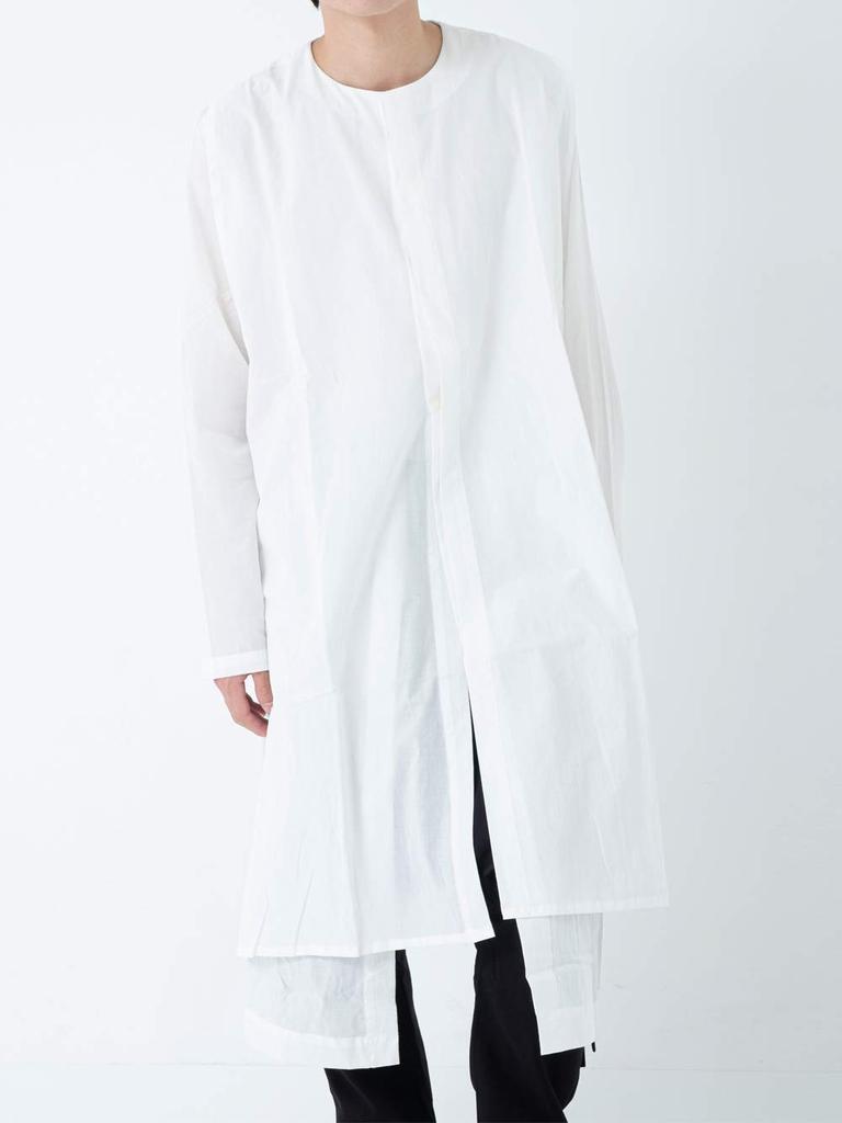 Long Layered Shirt F [AS SUPERSONIC] Shirt, Length, Coat, Men's, White,