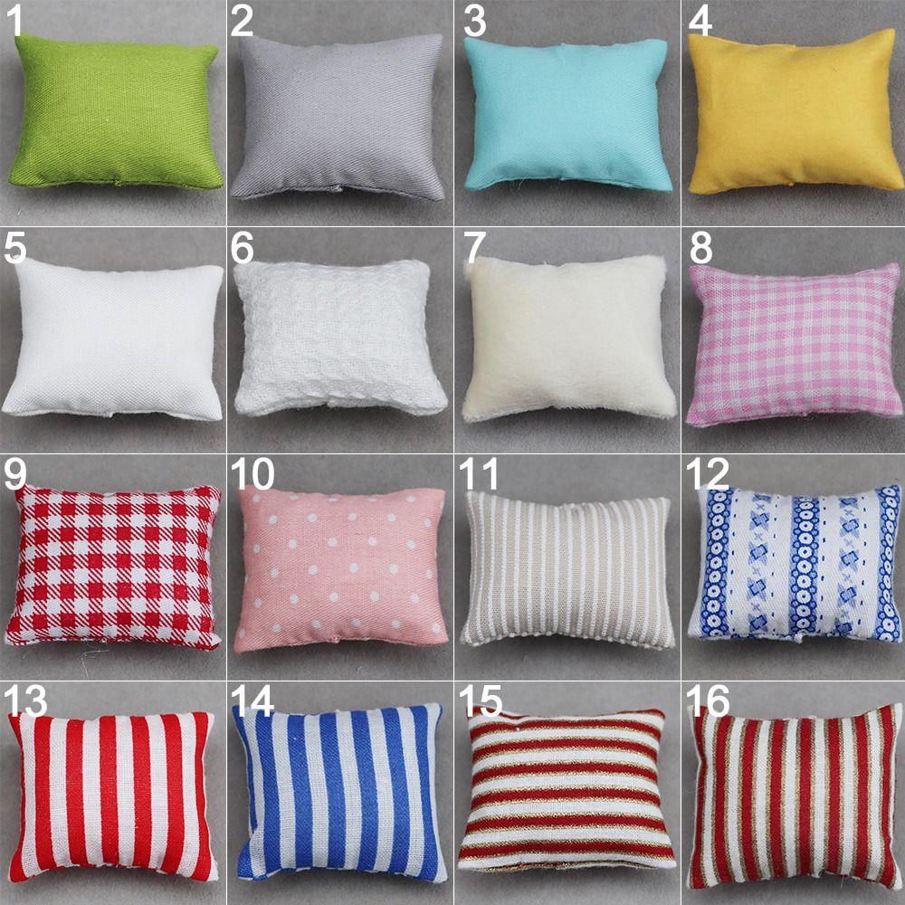 Simulation chair Wooden Table Doll House Decoration Dollhouse Sofa Cushion Table Furniture Toys