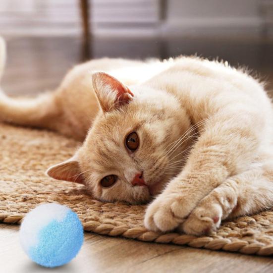 12Pcs/Box Helpful Good-looking Bite-resistant Kitten Toys Plush Material Little Cat Toy Balls Kitty Supplies