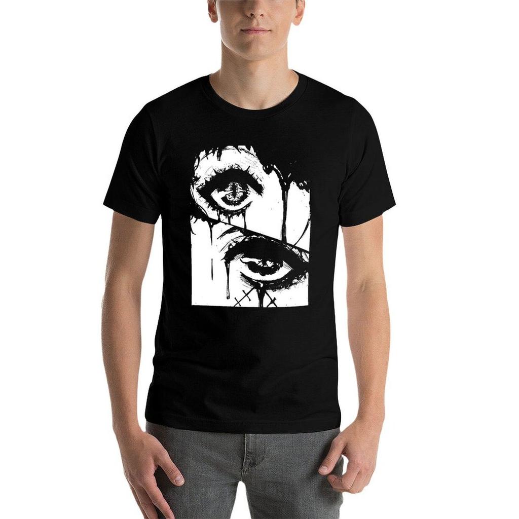 Anime Goth Girl Eyes Tshirt Urban Casual Loose Fit Tee