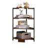 In-Stock Triangular Corner Bookshelf for Living Room, Bedroom, Dining Room, Floor-Standing Wall Shelf